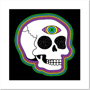 Cosmic Cool Skull Posters and Art